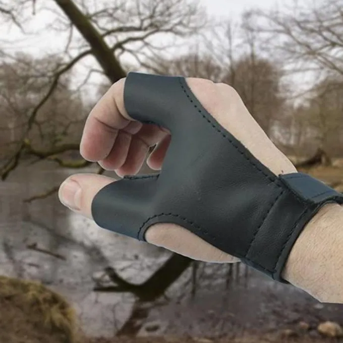 Epic Armoury Booghandschoen Linkshandige Schutter, Zwart 3 Epic Armoury Booghandschoen Linkshandige Schutter, Zwart