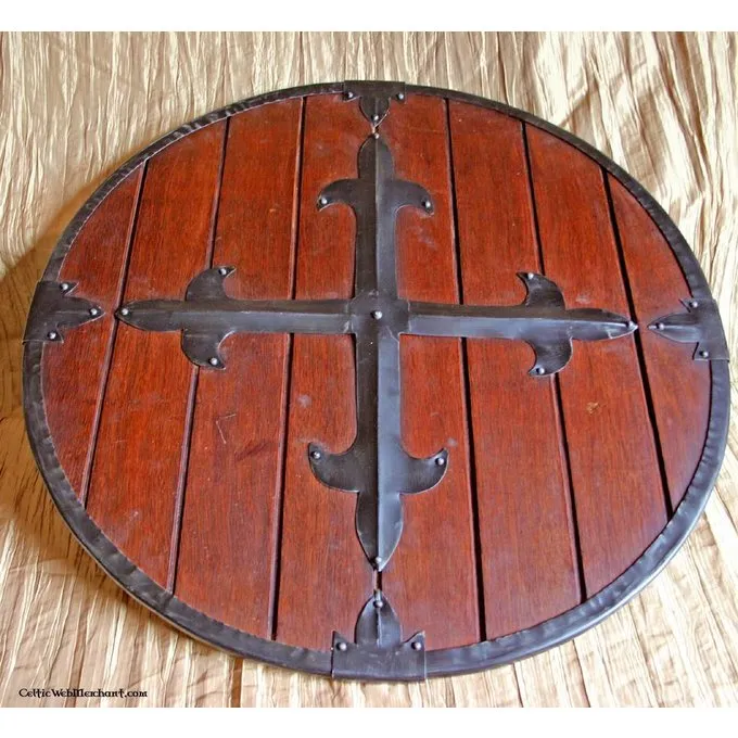 Deepeeka Houten Rondschild Met Kruis 3 Deepeeka Houten Rondschild Met Kruis