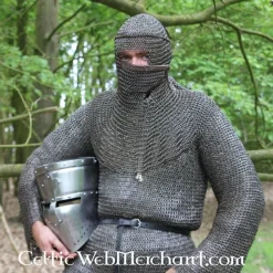 Ulfberth Maliënkap Met Driehoekig Vizier, Ronde Ringen - Ronde Klinknagels, 8 Mm 12 Ulfberth Maliënkap Met Driehoekig Vizier, Ronde Ringen - Ronde Klinknagels, 8 Mm -Sabels Verkoopwinkel malienkap met driehoekig vizier ronde ringen ronde 4