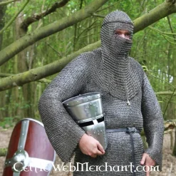 Ulfberth Maliënkap Met Driehoekig Vizier, Ronde Ringen - Ronde Klinknagels, 8 Mm 13 Ulfberth Maliënkap Met Driehoekig Vizier, Ronde Ringen - Ronde Klinknagels, 8 Mm -Sabels Verkoopwinkel malienkap met driehoekig vizier ronde ringen ronde 5