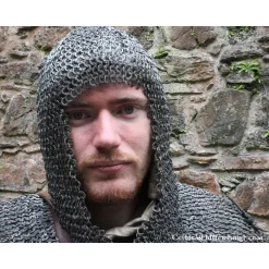 Ulfberth Maliënkap Met Vierkante Hals, Platte Ringen - Ronde Klinknagels, 8 Mm -Sabels Verkoopwinkel malienkap met vierkante hals platte ringen ronde k 2