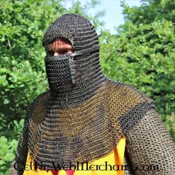 Ulfberth Maliënkap Met Vierkanten Vizier, Onbehandeld, 8 Mm