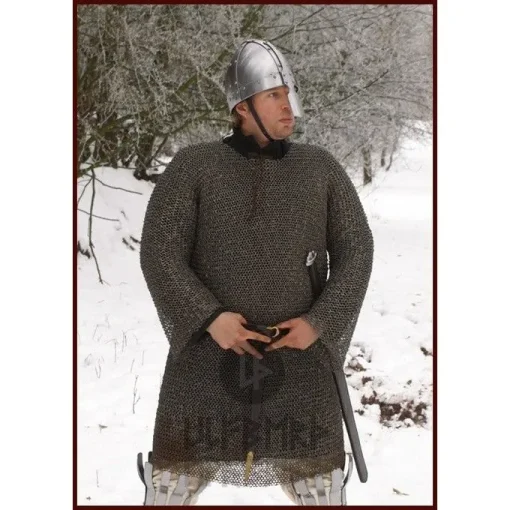 Ulfberth Maliënkolder Met Halflange Mouwen, Gemixte Platte Ringen - Wigvormige Nagels, 8 Mm -Sabels Verkoopwinkel malienkolder met halflange mouwen gemixte platte r 5