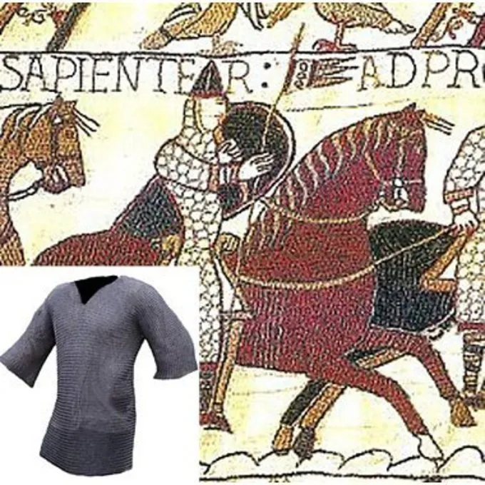 Ulfberth Maliënkolder Met Halflange Mouwen, Gemixte Platte Ringen - Wigvormige Nagels, 8 Mm 5 Ulfberth Maliënkolder Met Halflange Mouwen, Gemixte Platte Ringen - Wigvormige Nagels, 8 Mm - Afbeelding 3