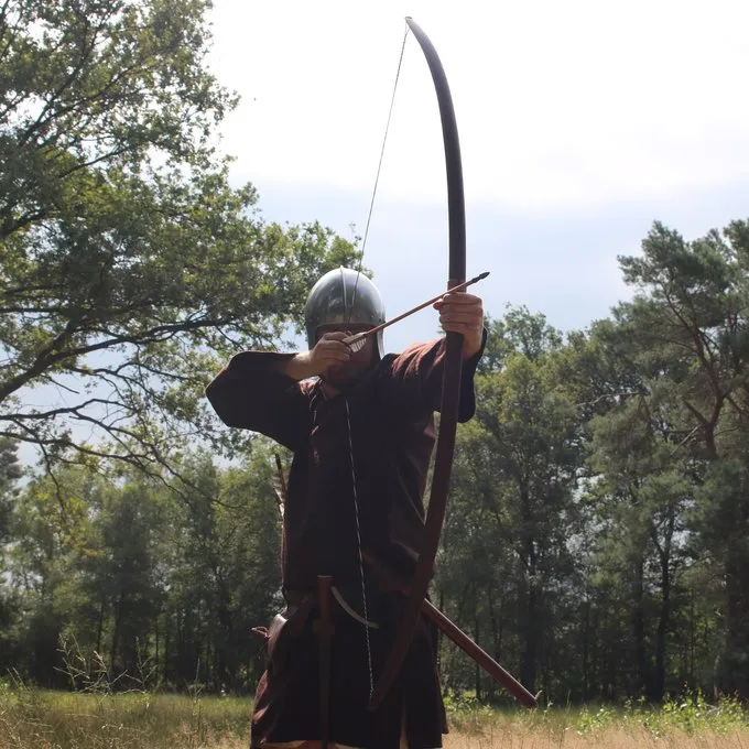 Marksman Boog Re-enactment / LARP, 70" (178 Cm), 25 Lbs, Donkerbruin 4 Marksman Boog Re-enactment / LARP, 70" (178 Cm), 25 Lbs, Donkerbruin - Afbeelding 2